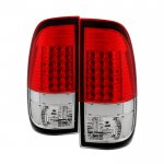 2014 Ford F450 Super Duty LED Tail Lights Red Clear