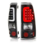 Chevy Silverado 1500HD 2001-2002 Black LED Tail Lights Tube