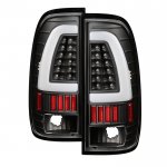 2002 Ford F550 Super Duty Black Tube LED Tail Lights