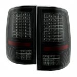 2012 Dodge Ram 2500 Black Smoked C-Custom Full LED Tail Lights