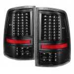 2012 Dodge Ram 3500 Black Full LED Tail Lights