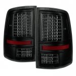 2012 Dodge Ram 3500 Black Smoked Full LED Tail Lights