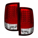 2014 Dodge Ram 3500 Red Clear LED Tail Lights