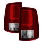 2015 Dodge Ram 3500 Red Clear LED Tail Lights