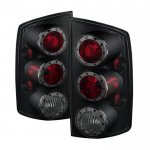 2003 Dodge Ram 2500 Black Smoked LED Ring Tail Lights