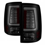 2015 Dodge Ram 2500 Black Smoked Tube LED Tail Lights
