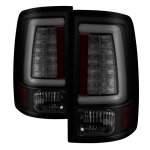 2015 Dodge Ram 3500 Black Smoked Tube LED Tail Lights