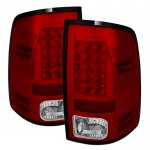 2014 Dodge Ram 3500 Red Clear LED Tail Lights