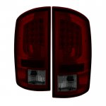 2009 Dodge Ram 2500 Red Smoked LED Tail Lights