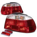 1996 BMW E38 7 Series Red and Clear Euro Tail Lights