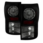 2008 Toyota Tundra Black Smoked Ring LED Tail Lights