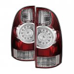 2012 Toyota Tacoma Red Clear LED Tail Lights