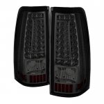 1999 Chevy Silverado 2500 Smoked LED Tail Lights C-DRL