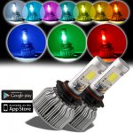 1997 Chevy S10 H4 Color LED Headlight Bulbs App Remote