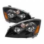 Nissan Altima 2005-2006 Black HID Headlights