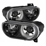 2014 Dodge Challenger Black HID Projector Headlights