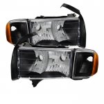 1999 Dodge Ram Sport Black Headlights and Signal Lights