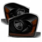 Dodge Durango 2004-2006 Black Smoked Headlights