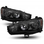 2008 Mitsubishi Lancer Black Smoked Headlights