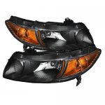 2010 Honda Civic Coupe Black Headlights