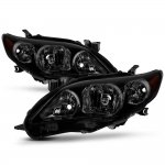 2012 Toyota Corolla Black Smoked Headlights