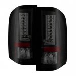 2012 Chevy Silverado 2500HD Black Smoked L-Custom LED Tail Lights