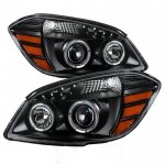 2006 Chevy Cobalt Black LED Halo Projector Headlights