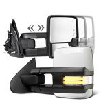 2018 Chevy Silverado White Towing Mirrors Clear LED DRL Power Heated