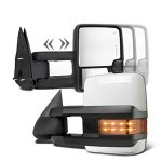 Chevy Avalanche 2003-2006 White Towing Mirrors LED Lights Power Heated