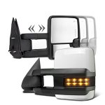 Cadillac Escalade 2003-2006 White Towing Mirrors Smoked LED Lights Power Heated