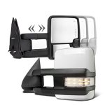 Chevy Silverado 2500 2003-2004 White Towing Mirrors Clear LED Lights Power Heated