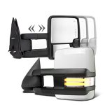 Chevy Avalanche 2003-2006 White Towing Mirrors Clear LED DRL Power Heated