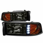 1997 Dodge Ram Smoked Headlights with LED