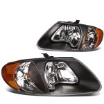 2007 Dodge Caravan Black Euro Headlights