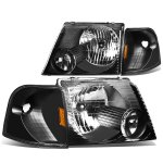 Ford Explorer 2002-2005 Black Headlights Corner Lights