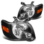 Ford Explorer Sport Trac 2007-2010 Black Euro Headlights