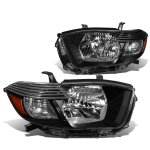 2009 Toyota Highlander Black Headlights