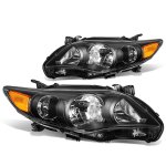 2013 Toyota Corolla Sedan Black Headlights