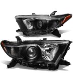 2011 Toyota Highlander Black Projector Headlights