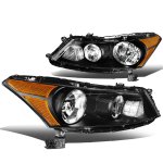 Honda Accord Sedan 2008-2012 Headlights Black