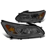 Honda Accord Sedan 2013-2015 Smoked Projector Headlights