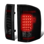 2007 Chevy Silverado 2500HD Black Smoked LED Tail Lights