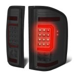 2007 Chevy Silverado 2500HD Smoked LED Tail Lights Red C-Tube