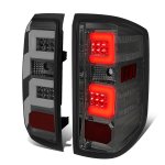 2018 Chevy Silverado 2500HD Smoked LED Tail Lights C-Tube