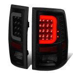 2015 Dodge Ram 2500 Black Smoked LED Tail Lights N3