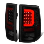 2015 Dodge Ram 2500 Black Smoked LED Tail Lights Red C-Tube