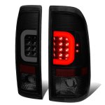 2005 Ford F250 Super Duty Black Smoked LED Tail Lights C-Tube