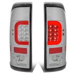 2005 Ford F450 Super Duty Clear LED Tail Lights Red C-Tube