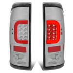 2001 Ford F550 Super Duty Clear LED Tail Lights Red C-Tube