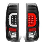 2008 Ford F350 Super Duty Black LED Tail Lights C-Tube